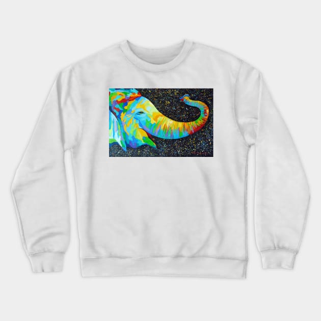 Smiling elephant Crewneck Sweatshirt by OLHADARCHUKART